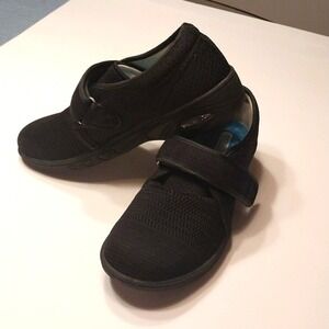 Youyun Women's Orthopedic Diabetic Shoes Adjustable  Closure Black Size 7‎